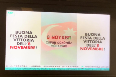 A Roma è apparso un video dedicato alla Giornata della Vittoria – FOTO