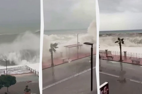 A causa della forte tempesta “Harry” è stato dichiarato il livello di allerta “rosso” nel sud dell’Italia